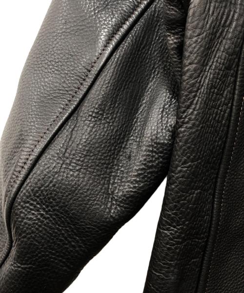 Varde77（バルデセブンティセブン）Varde77 (バルデセブンティセブン) ショール襟レザージャケット ブラック サイズ:2の古着・服飾アイテム