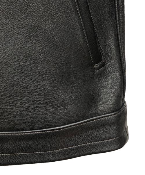 Varde77（バルデセブンティセブン）Varde77 (バルデセブンティセブン) ショール襟レザージャケット ブラック サイズ:2の古着・服飾アイテム