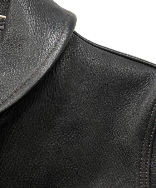 Varde77（バルデセブンティセブン）Varde77 (バルデセブンティセブン) ショール襟レザージャケット ブラック サイズ:2の古着・服飾アイテム