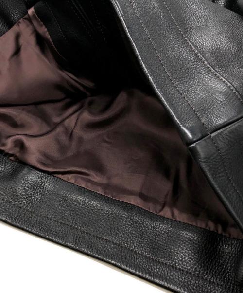 Varde77（バルデセブンティセブン）Varde77 (バルデセブンティセブン) ショール襟レザージャケット ブラック サイズ:2の古着・服飾アイテム