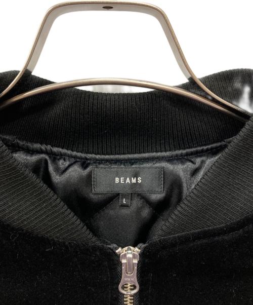 BEAMS（ビームス）BEAMS (ビームス) リラックスフィット ベロア スカジャン ブラック サイズ:Lの古着・服飾アイテム