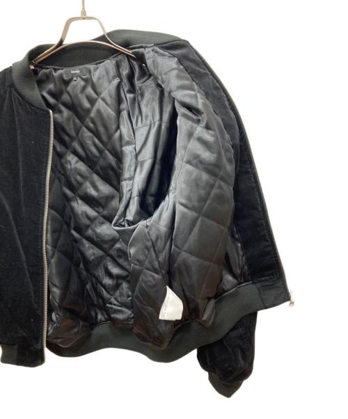 BEAMS（ビームス）BEAMS (ビームス) リラックスフィット ベロア スカジャン ブラック サイズ:Lの古着・服飾アイテム