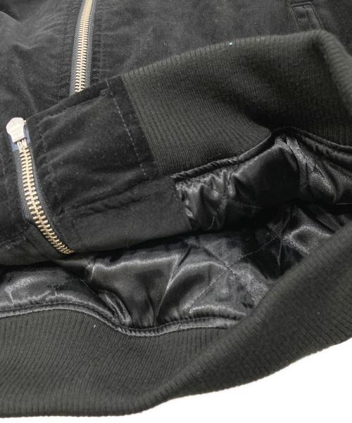 BEAMS（ビームス）BEAMS (ビームス) リラックスフィット ベロア スカジャン ブラック サイズ:Lの古着・服飾アイテム