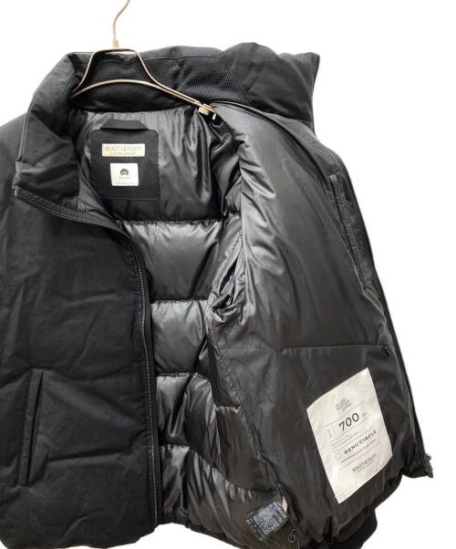 BEAUTY&YOUTH（ビューティーアンドユース）BEAUTY&YOUTH (ビューティーアンドユース) スタンドカラーダウンジャケット ブラック サイズ:Ｍの古着・服飾アイテム