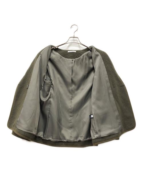 BEAUTY&YOUTH（ビューティーアンドユース）BEAUTY&YOUTH (ビューティーアンドユース) シャギー ノーカラージャケットコート オリーブ サイズ:Mの古着・服飾アイテム