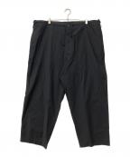 Yohji Yamamoto pour hommeヨウジヤマモト プールオム）の古着「ドローストリングワウドパンツ」｜ブラック
