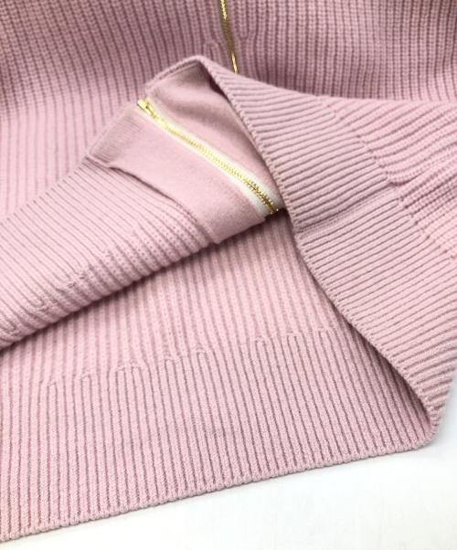 CULLNI（クルニ）CULLNI (クルニ) Double Zip High Neck Knit ピンク サイズ:2の古着・服飾アイテム