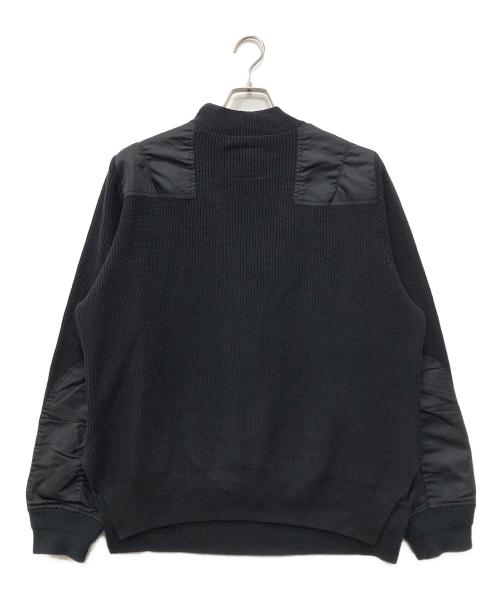 sacai（サカイ）sacai (サカイ) Wool Knit Pullover/MA-1 ブラック サイズ:2の古着・服飾アイテム