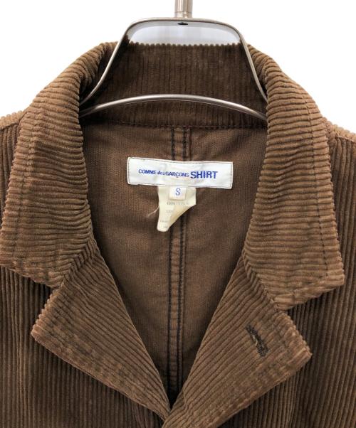 COMME des GARCONS SHIRT（コムデギャルソンシャツ）COMME des GARCONS SHIRT (コムデギャルソンシャツ) コーデュロイ段返りジャケット ブラウン サイズ:Ｓの古着・服飾アイテム