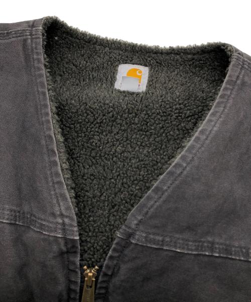 CarHartt（カーハート）CarHartt (カーハート) 裏ボアダックベスト ブラック サイズ:2XLの古着・服飾アイテム