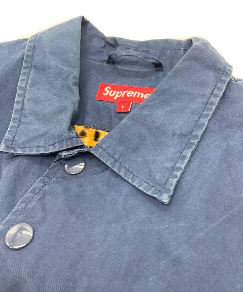 SUPREME（シュプリーム）Supreme (シュプリーム) Leopard Lined Coaches Jacket ネイビー サイズ:Lの古着・服飾アイテム