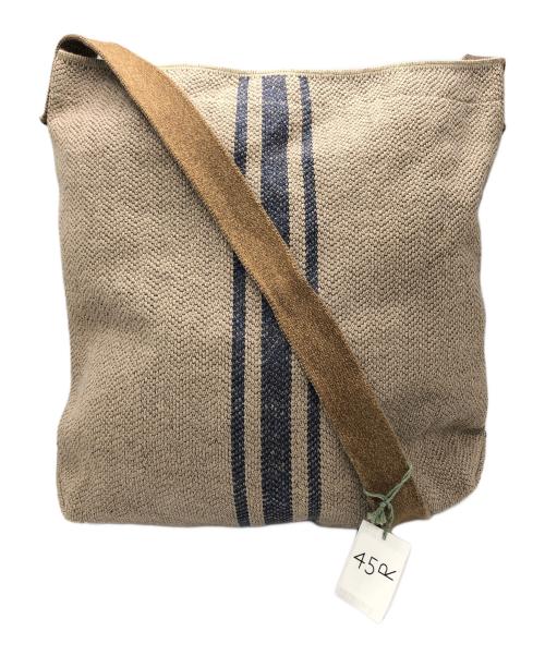 45R（フォーティファイブ・アール）45R (フォーティファイブ・アール) ジャカードストライプのバッグ ベージュ 未使用品の古着・服飾アイテム