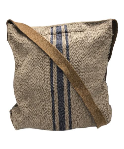 45R（フォーティファイブ・アール）45R (フォーティファイブ・アール) ジャカードストライプのバッグ ベージュ 未使用品の古着・服飾アイテム