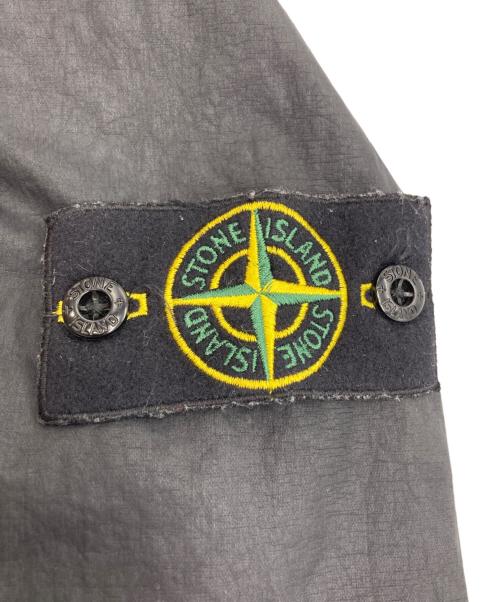 STONE ISLAND（ストーンアイランド）STONE ISLAND (ストーンアイランド) ガーメントダイコーティングナイロンジップフーディ ブラック サイズ:Mの古着・服飾アイテム