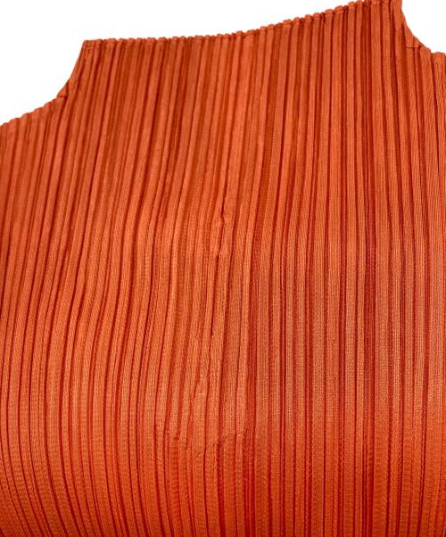 PLEATS PLEASE（プリーツプリーズ）PLEATS PLEASE (プリーツプリーズ) ボタンプリーツカットソー オレンジ サイズ:3の古着・服飾アイテム