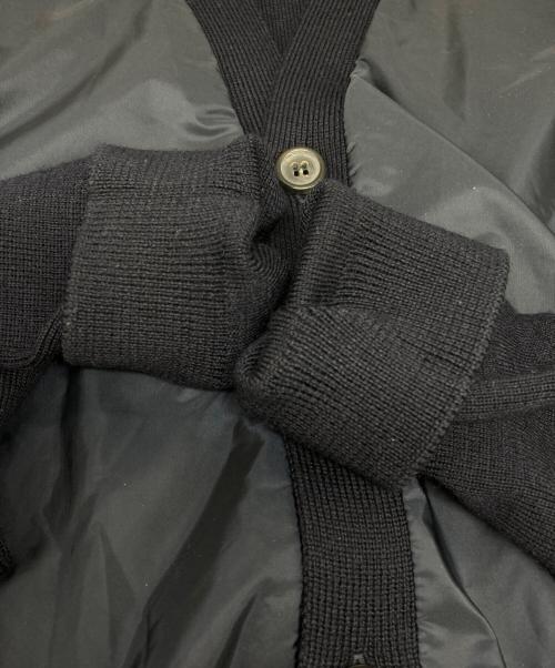 PRADA（プラダ）PRADA (プラダ) ウールナイロン切替カーディガン ネイビー サイズ:48の古着・服飾アイテム