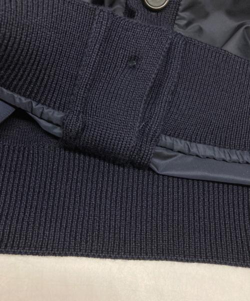 PRADA（プラダ）PRADA (プラダ) ウールナイロン切替カーディガン ネイビー サイズ:48の古着・服飾アイテム