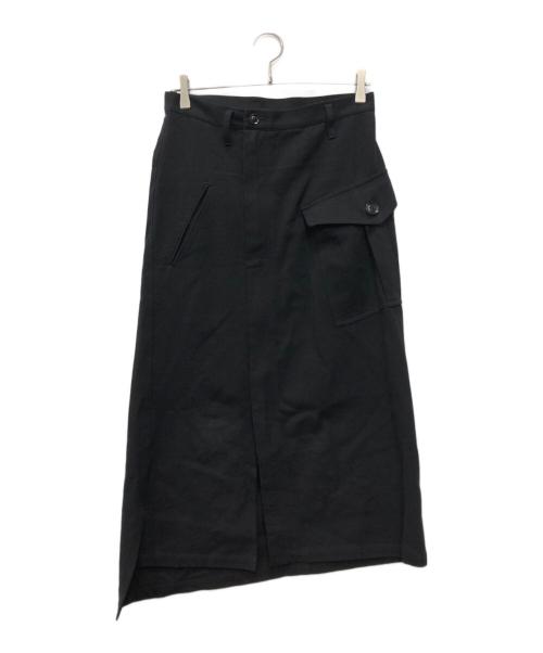 Y's（ワイズ）Y's (ワイズ) カーゴポケットスカート ブラック サイズ:1の古着・服飾アイテム