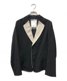 Y's（ワイズ）の古着「GABARDINE 2BUTTONS JACKET」｜ブラック