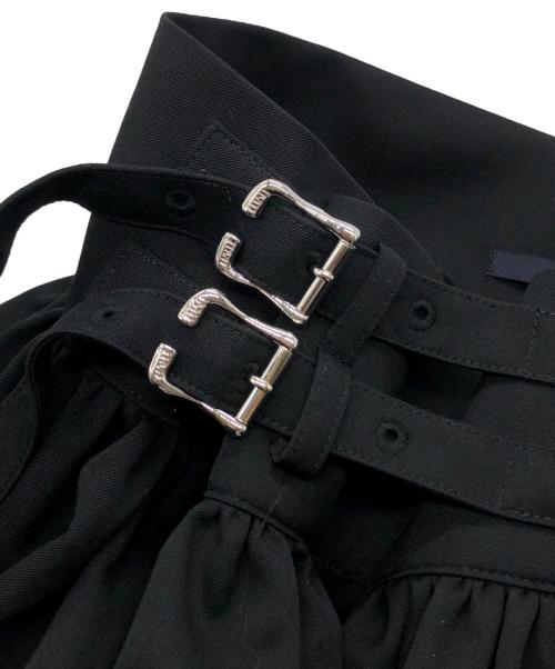 LIMI feu（リミフゥ）LIMI feu (リミフゥ) Standard W/Gabardine Long Gathered Skirt ブラック サイズ:2の古着・服飾アイテム