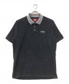 SUPREMEシュプリーム）の古着「Striped Collar Terry Polo」｜ブラック