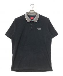 SUPREME（シュプリーム）の古着「Striped Collar Terry Polo」｜ブラック