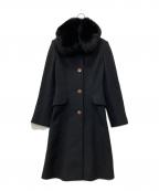 Vivienne Westwood RED LABELヴィヴィアンウエストウッドレッドレーベル）の古着「ファー付きコート」｜ブラック