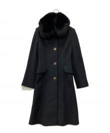 Vivienne Westwood RED LABEL（ヴィヴィアンウエストウッドレッドレーベル）の古着「ファー付きコート」｜ブラック