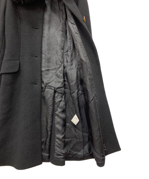 Vivienne Westwood RED LABEL（ヴィヴィアンウエストウッドレッドレーベル）Vivienne Westwood RED LABEL (ヴィヴィアンウエストウッドレッドレーベル) ファー付きコート ブラック サイズ:2の古着・服飾アイテム
