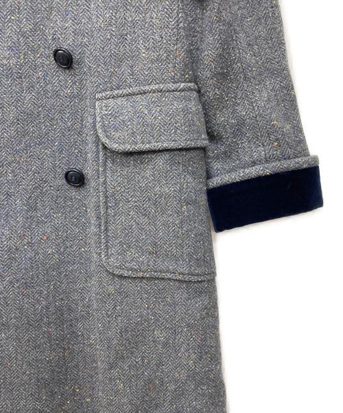 Yves Saint Laurent（イヴサンローラン）Yves Saint Laurent (イヴサンローラン) ヘリンボーンチェスターコート グレー サイズ:Ｓの古着・服飾アイテム