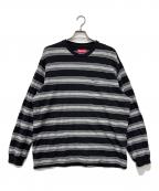 SUPREMEシュプリーム）の古着「Stripe Pocket L/S Top Black」｜グレー