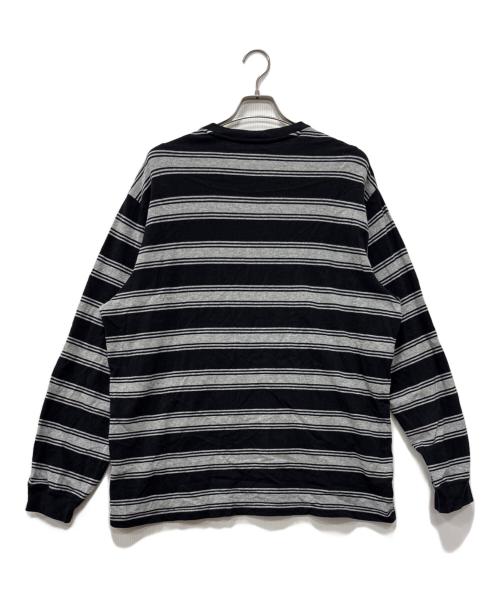 SUPREME（シュプリーム）Supreme (シュプリーム) Stripe Pocket L/S Top Black グレー サイズ:ＸＬの古着・服飾アイテム