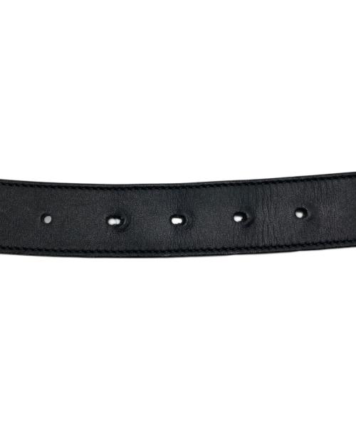 GUCCI（グッチ）GUCCI (グッチ) ダブルGスリムベルト ブラックの古着・服飾アイテム