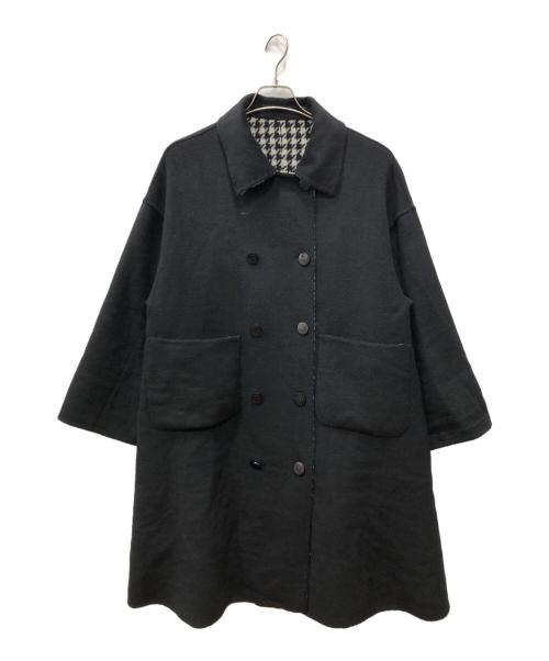 Tnewties（トゥエンティーズ）TNEWTIES (トゥエンティーズ) リバーシブルダブルコート ブラック サイズ:Ｓの古着・服飾アイテム