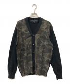 COMME des GARCONS HOMMEコムデギャルソン オム）の古着「カモ柄カーディガン」｜ブラック
