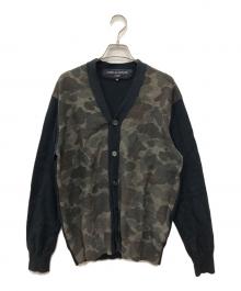 COMME des GARCONS HOMME（コムデギャルソン オム）の古着「カモ柄カーディガン」｜ブラック