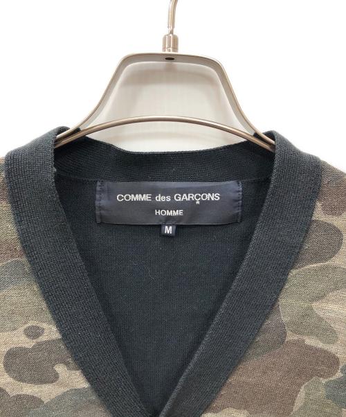 COMME des GARCONS HOMME（コムデギャルソン オム）COMME des GARCONS HOMME (コムデギャルソン オム) カモ柄カーディガン ブラック サイズ:Ｍの古着・服飾アイテム
