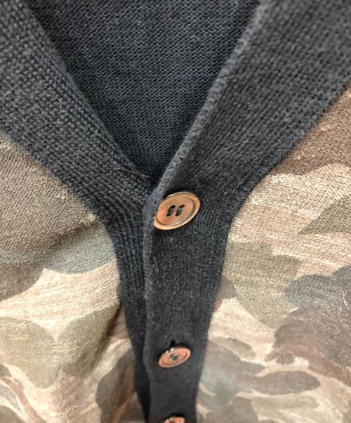 COMME des GARCONS HOMME（コムデギャルソン オム）COMME des GARCONS HOMME (コムデギャルソン オム) カモ柄カーディガン ブラック サイズ:Ｍの古着・服飾アイテム