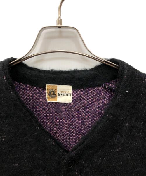 PENNEYS（ペニーズ）penneys (ペニーズ) アクリルカーディガン ブラック サイズ:Mの古着・服飾アイテム