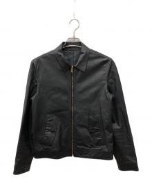 NEIL BARRETT（ニールバレット）の古着「レザージップジャケット」｜ブラック