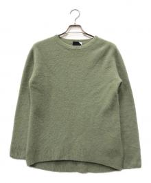 ATON（エイトン）の古着「FUR CASHMERE CREWNECK PULLOVER」｜グリーン