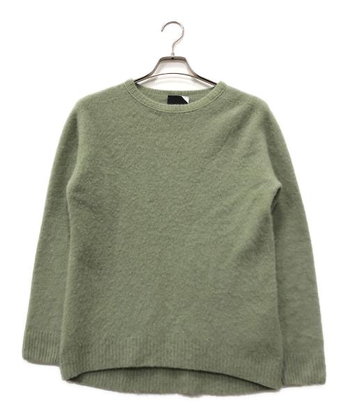 ATON（エイトン）ATON (エイトン) FUR CASHMERE CREWNECK PULLOVER グリーン サイズ:2の古着・服飾アイテム