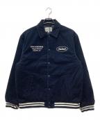 Carhartt WIPカーハート ワークインプログレス）の古着「RUGGED LETTERMAN JACKET」｜ネイビー