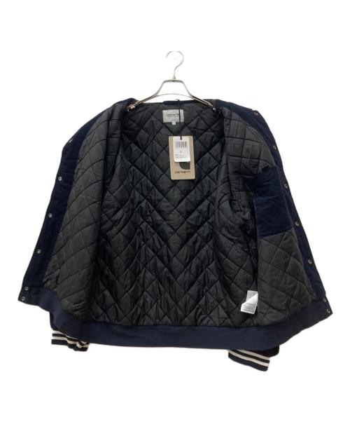 Carhartt WIP（カーハート ワークインプログレス）CARHARTT WIP (カーハート ワークインプログレス) RUGGED LETTERMAN JACKET ネイビー サイズ:Lの古着・服飾アイテム