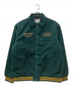 CarHarttカーハート）の古着「RUGGED LETTERMAN JACKET」｜グリーン