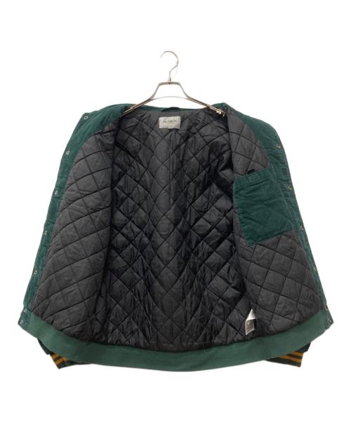 CarHartt（カーハート）CarHartt (カーハート) RUGGED LETTERMAN JACKET グリーン サイズ:Lの古着・服飾アイテム