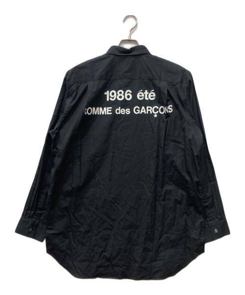 CDG（シーディージー）CDG (シーディージー) 長袖バックプリントシャツ ブラック サイズ:XLの古着・服飾アイテム