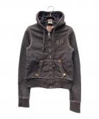 TRUE RELIGIONトゥルー レリジョン）の古着「ジップパーカー」｜ブラウン