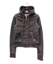 TRUE RELIGION（トゥルー レリジョン）の古着「ジップパーカー」｜ブラウン