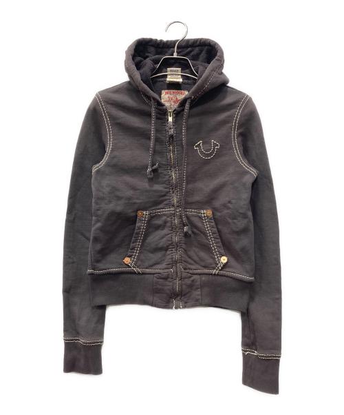 TRUE RELIGION（トゥルー レリジョン）TRUE RELIGION (トゥルー レリジョン) ジップパーカー ブラウン サイズ:Sの古着・服飾アイテム